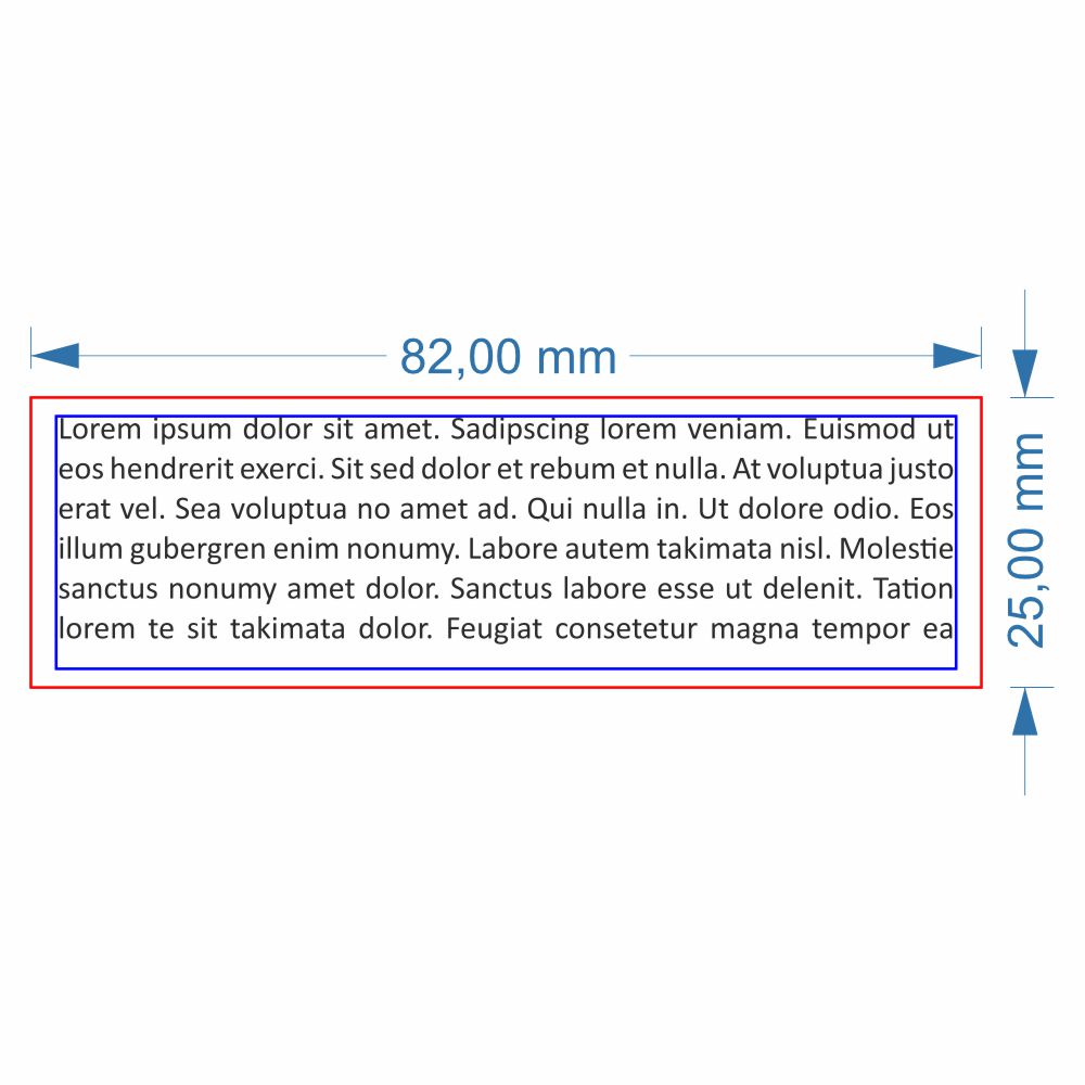 GOMMINO dimensioni 25x82 mm 1/7 righe
