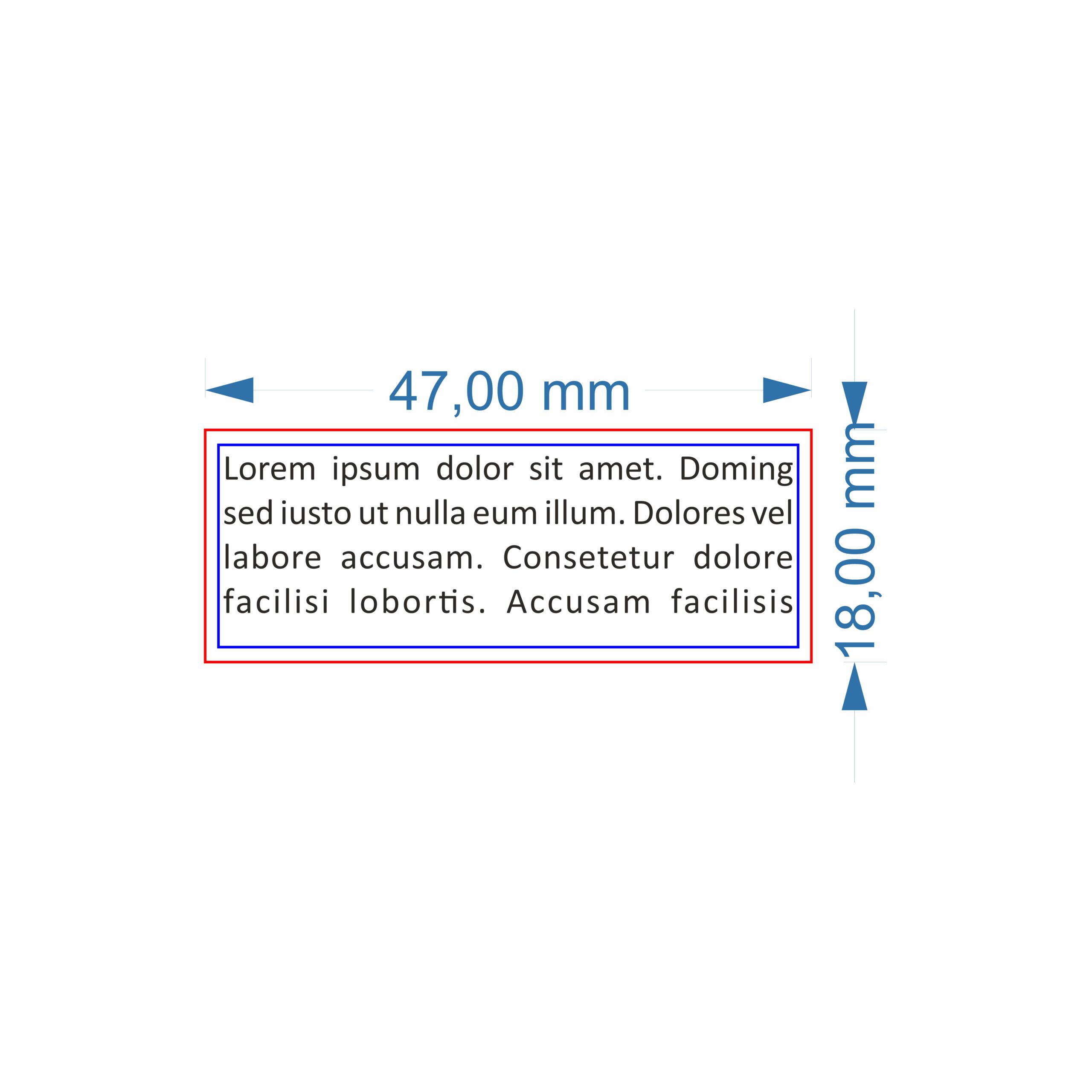 GOMMINO dimensioni 18x47 mm 1/5 righe