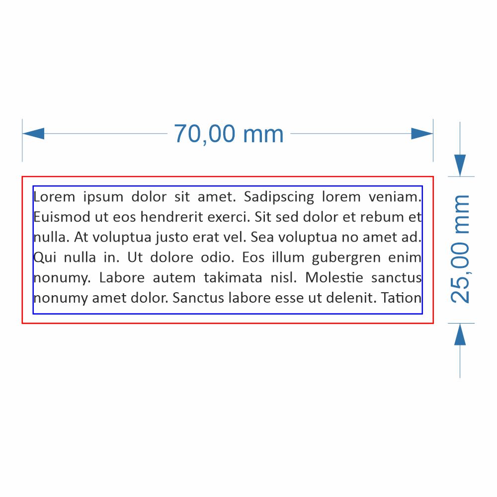 GOMMINO dimensioni 25x70 mm 1/7 righe
