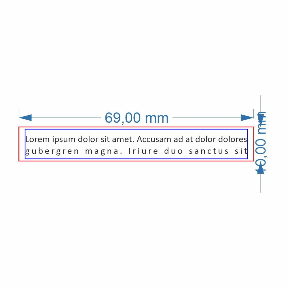 GOMMINO dimensioni 10x69 mm 1/2 righe