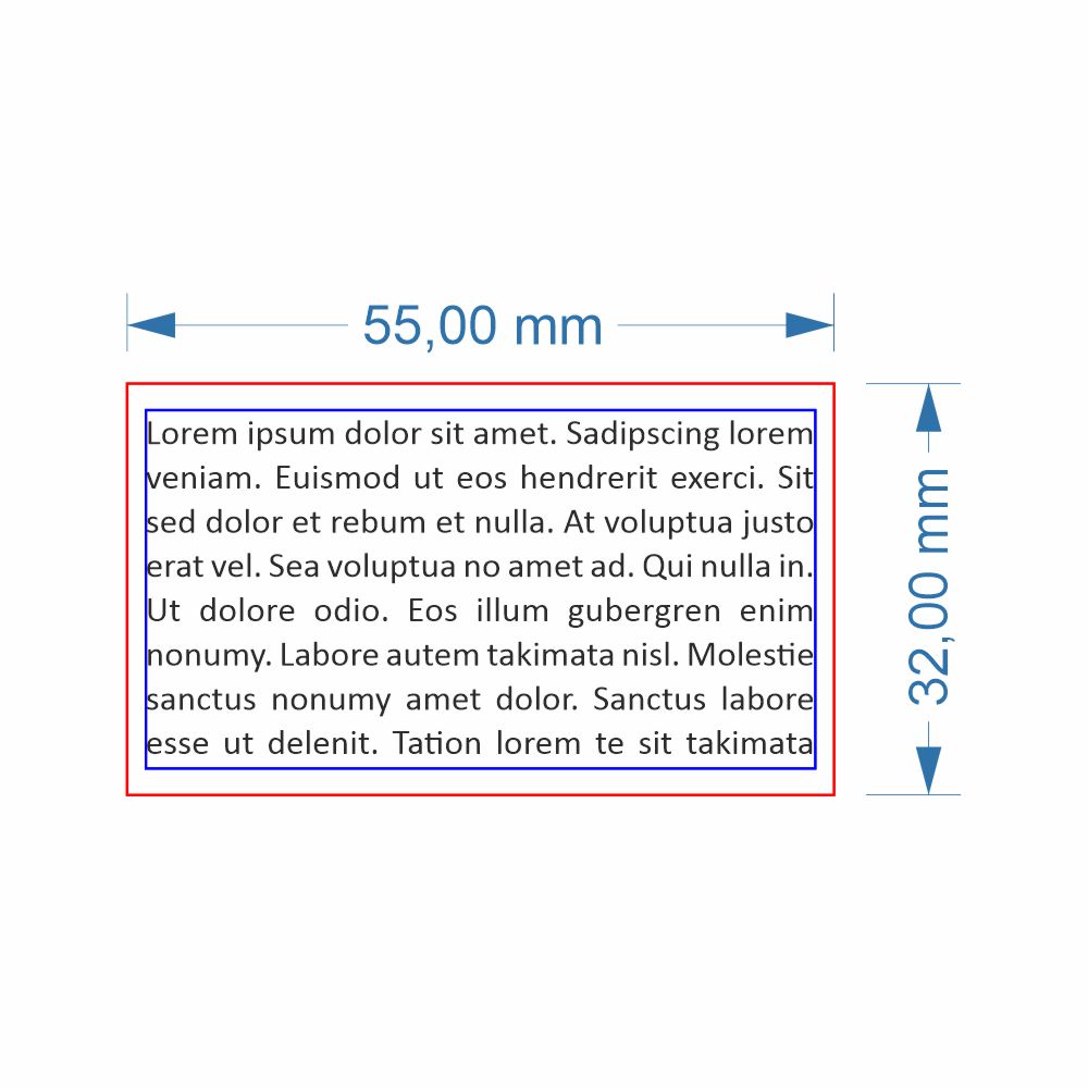 GOMMINO dimensioni 32x55 mm 1/9 righe