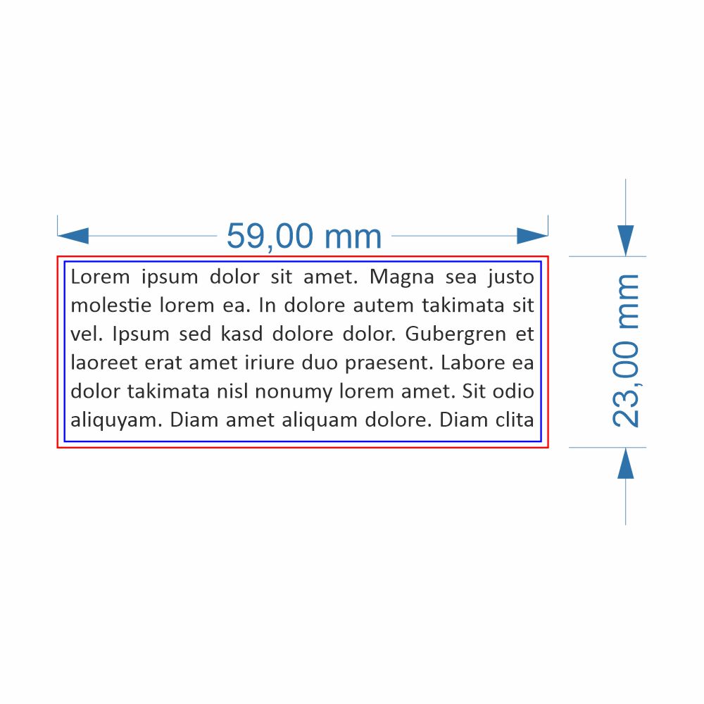GOMMINO dimensioni 23x59 mm 1/7 righe
