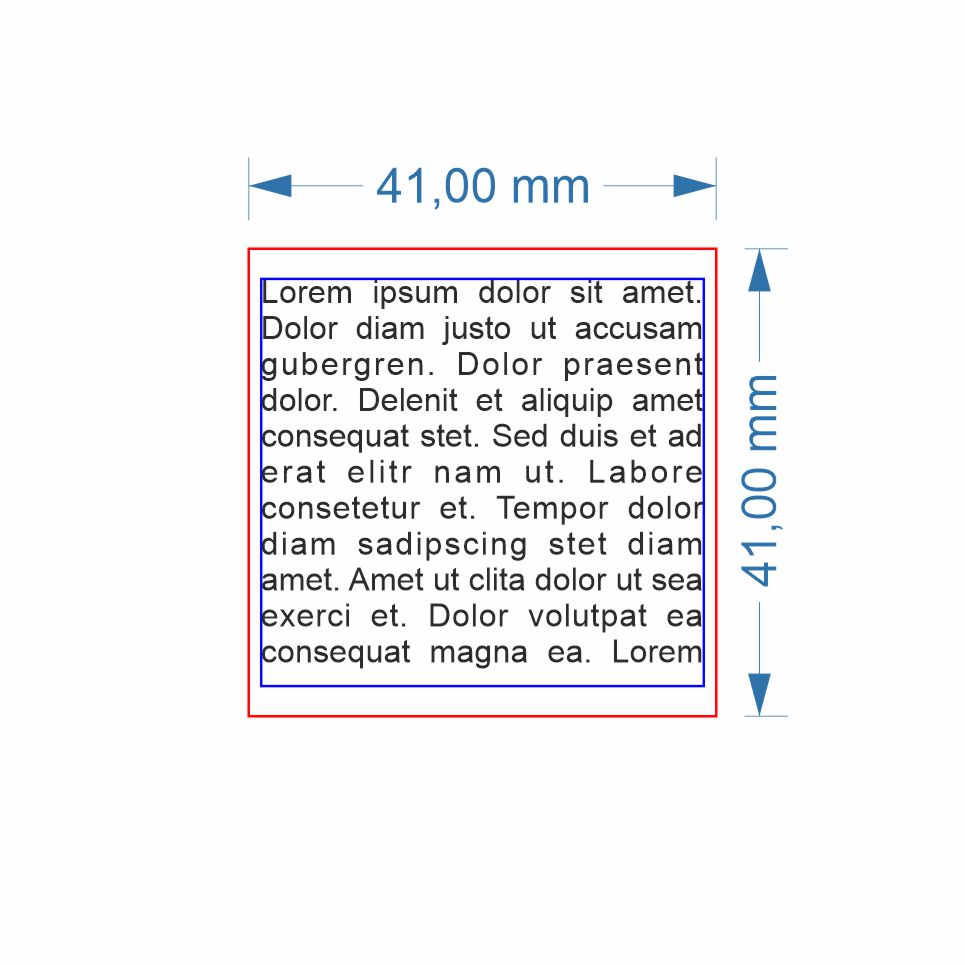 GOMMINO dimensioni di  41x41 mm 1/6 righe