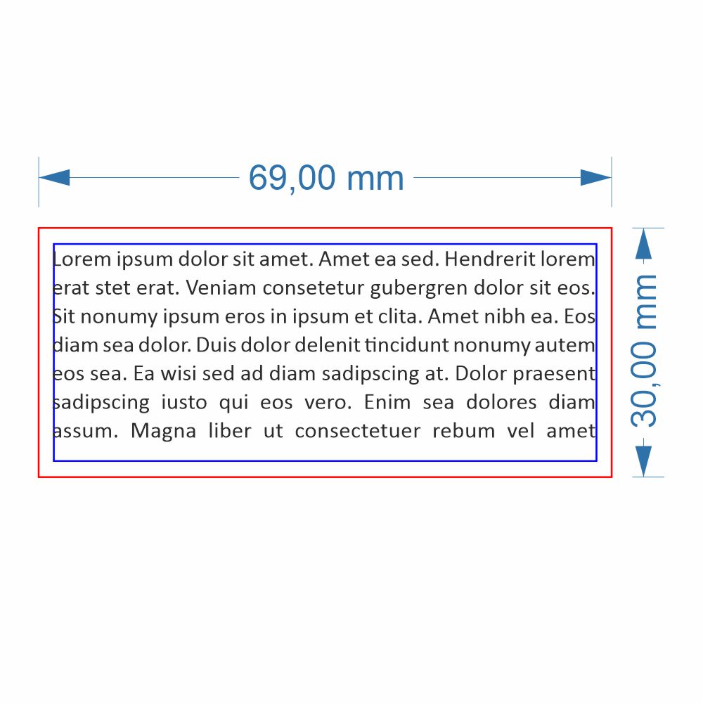 GOMMINO dimensioni 30x69 mm 1/8 righe